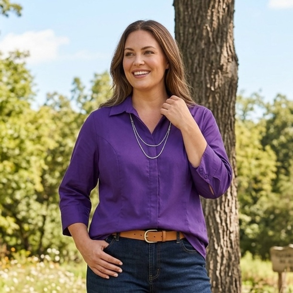 Classic Lee Purple Button Down Shirt